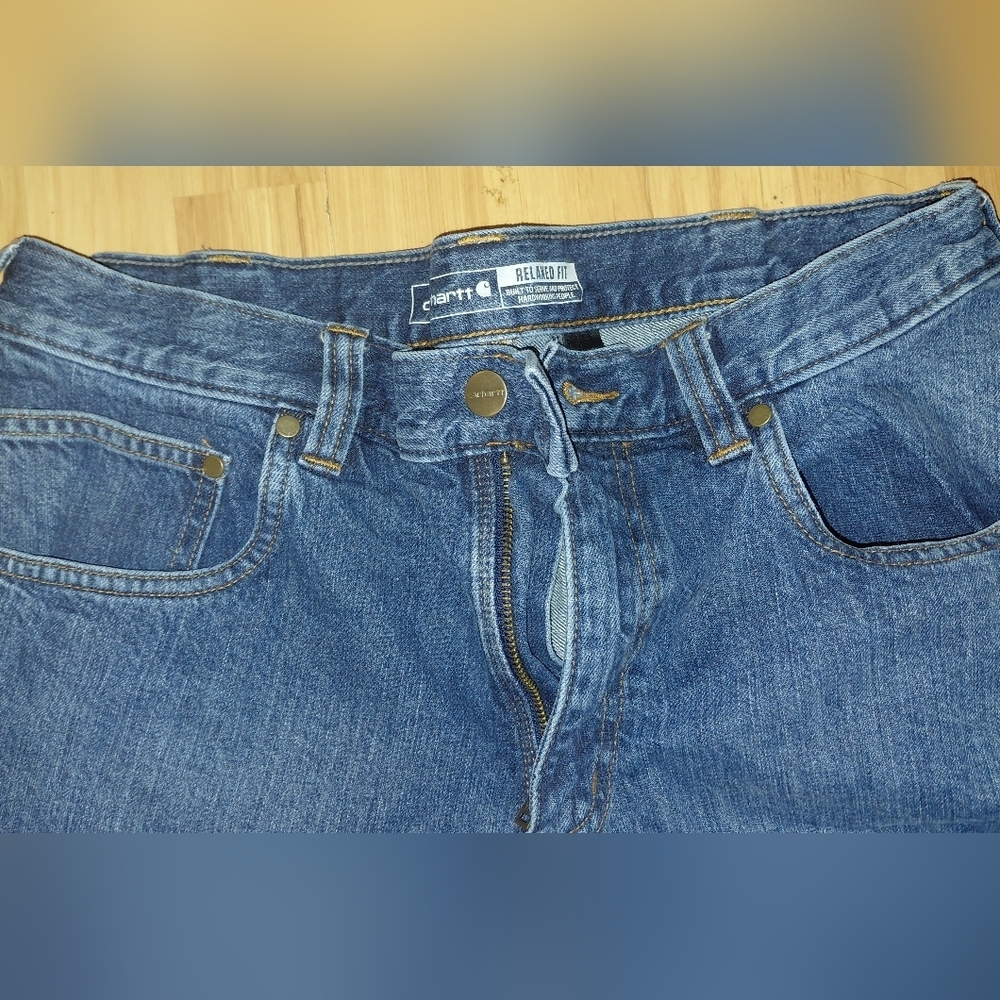 Carhartt Men's Relaxed Fit Blue Jeans - Picture 2 of 6